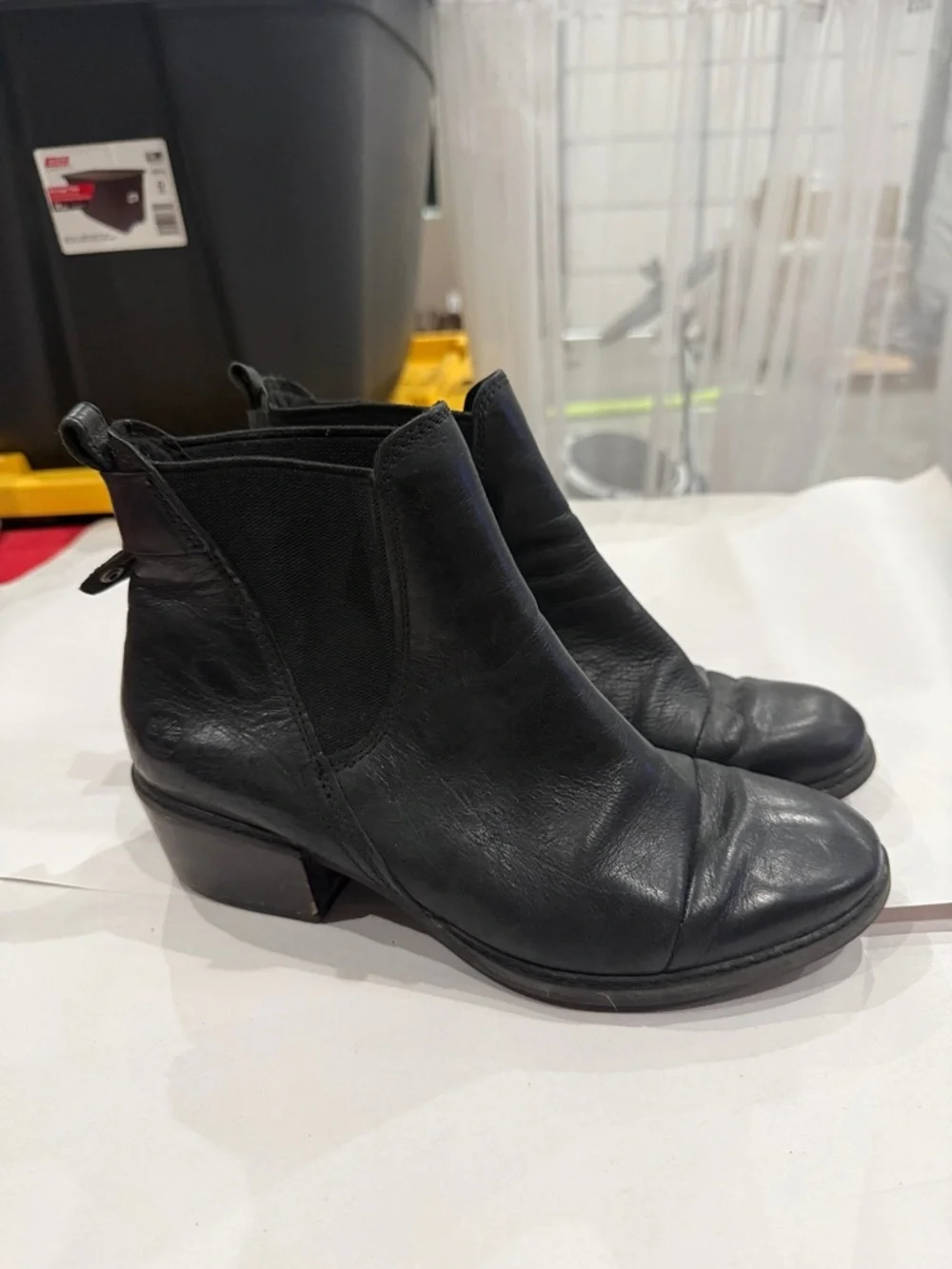 Timberland Black Leather Chelsea Ankle Boots